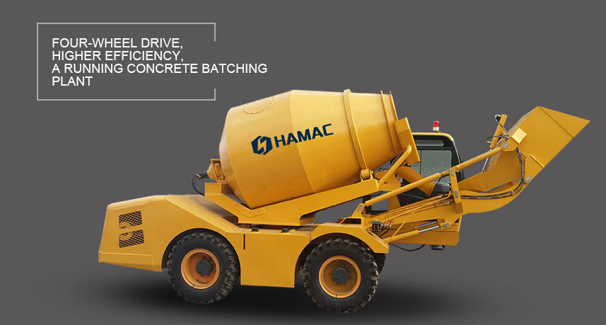 Self-loading Mobile Concrete Mixer